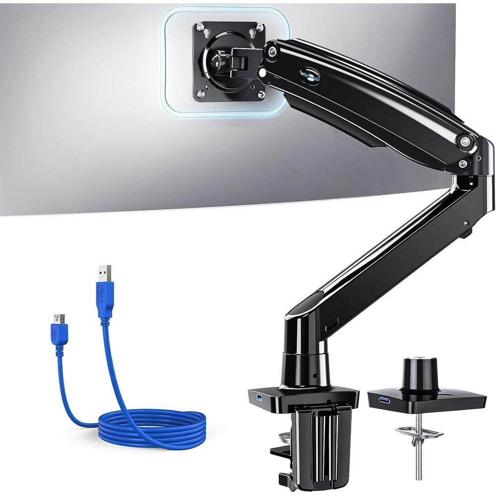 HUANUO Single Monitor Arm Desk Mount Gas Spring VESA Clamp Stand